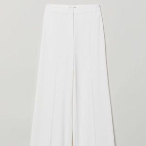 H&M White Wideleg Pants